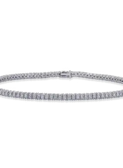 Bratara tennis din aur alb de 18K cu diamante de 3.047ct