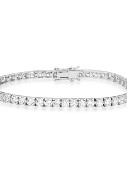 Bratara tennis din aur alb de 18K cu diamante de 5.4ct