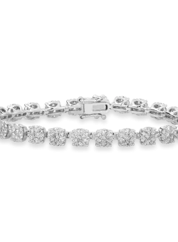 Bratara tennis din aur alb de 18K cu diamante de 5ct