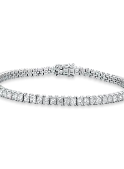 Bratara tennis din aur alb de 18K cu diamante de 6.15ct