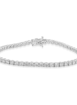 Bratara tennis din aur alb de 18K cu diamante de 6.5ct