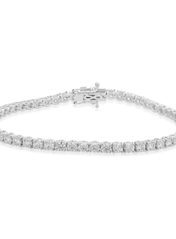 Bratara tennis din aur alb de 18K cu diamante de 7.5ct