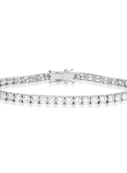 Bratara tennis din aur alb de 18K cu diamante de 7ct