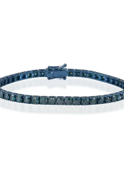 Bratara tennis din aur albastru cu diamante albastre de 5.2ct