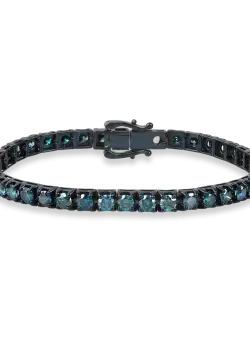 Bratara tennis din aur albastru cu diamante albastre de 6.4ct