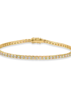 Bratara tennis din aur galben cu diamante de 1.5ct