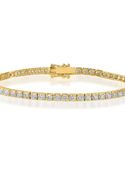Bratara tennis din aur galben cu diamante de 2.9ct