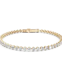 Bratara tennis din aur galben cu diamante de 3.37ct create in laborator