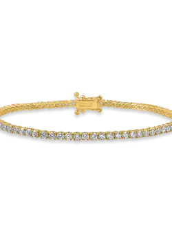 Bratara tennis din aur galben cu diamante de 3ct