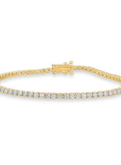 Bratara tennis din aur galben cu diamante de 3ct