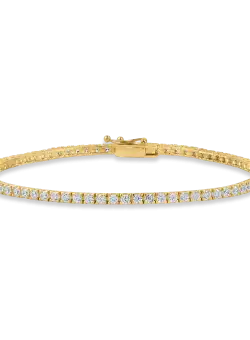 Bratara tennis din aur galben cu zirconii