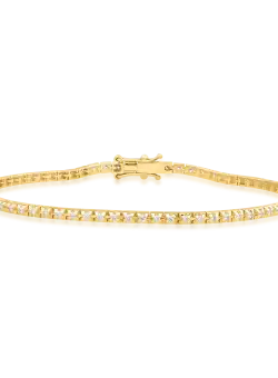Bratara tennis din aur galben de 18K cu diamante de 0.55ct