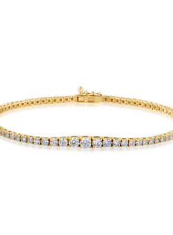 Bratara tennis din aur galben de 18K cu diamante de 1.14ct