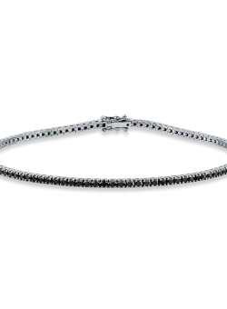 Bratara tennis din aur negru cu diamante negre de 1.05ct