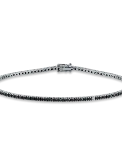 Bratara tennis din aur negru cu diamante negre de 1.4ct si diamante incolore de 0.05ct