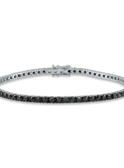 Bratara tennis din aur negru cu diamante negre de 3.8ct