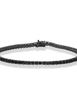 Bratara tennis din aur negru cu diamante negre de 4ct