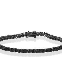 Bratara tennis din aur negru cu diamante negre de 6ct