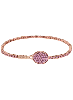 Bratara tennis Glory cu safire roz de 1.504ct