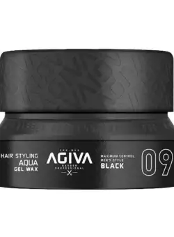 Ceara de par Aqua Gel Wax 09 Neagra (Black) Agiva, 155 ml