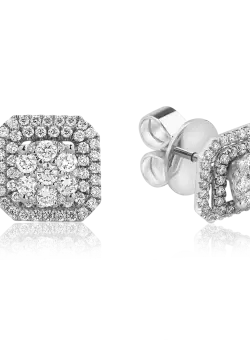 Cercei din aur alb cu diamante de 0.83ct