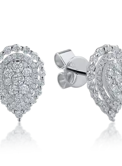 Cercei din aur alb cu diamante de 0.86ct