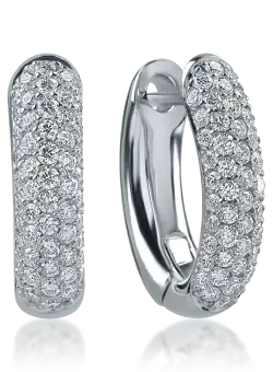 Cercei din aur alb cu diamante de 0.97ct