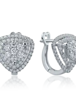 Cercei din aur alb cu diamante de 1.05ct