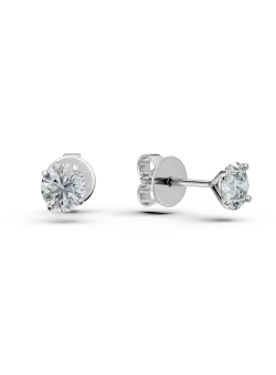 Cercei din aur alb cu diamante de 1.2ct
