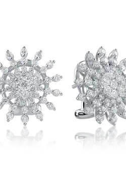 Cercei din aur alb cu diamante de 1.3ct