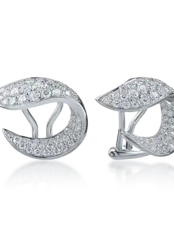 Cercei din aur alb cu diamante de 1.4ct