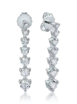 Cercei din aur alb cu diamante de 1.61ct