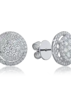 Cercei din aur alb cu diamante de 1.78ct