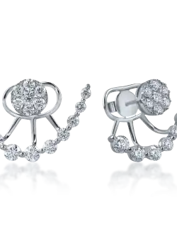 Cercei din aur alb cu diamante de 2.2ct