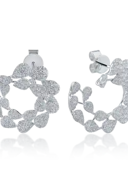 Cercei din aur alb cu diamante de 2.3ct