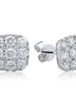 Cercei din aur alb cu diamante de 2.41ct
