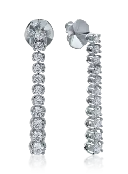 Cercei din aur alb cu diamante de 2.63ct