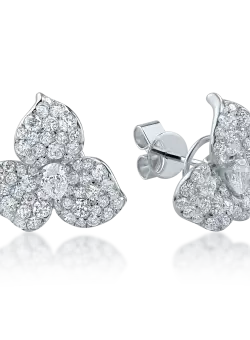 Cercei din aur alb cu diamante de 2.66ct