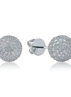 Cercei din aur alb cu diamante de 2.95ct