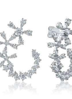 Cercei din aur alb cu diamante de 3.4ct