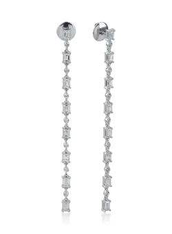 Cercei din aur alb cu diamante de 3.59ct