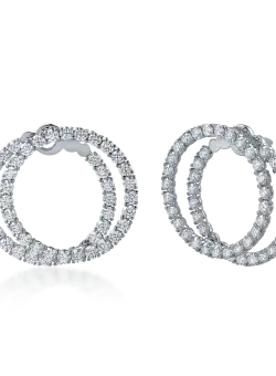 Cercei din aur alb cu diamante de 3.6ct