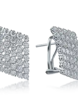 Cercei din aur alb cu diamante de 4.62ct