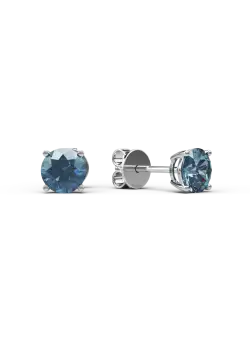 Cercei din aur alb cu topaze london blue de 1.3ct
