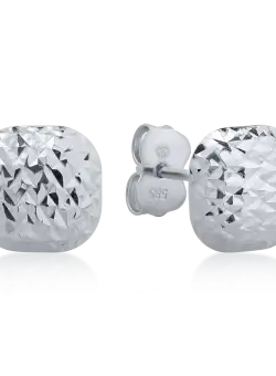 Cercei din aur alb de 14K