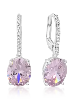 Cercei din aur alb de 14K