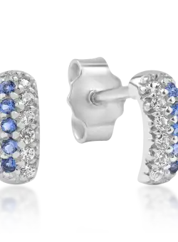 Cercei din aur alb de 14K