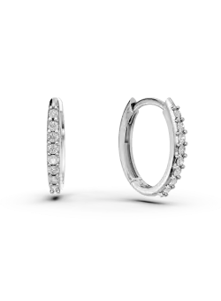 Cercei din aur alb de 14K