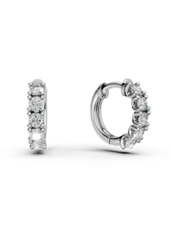 Cercei din aur alb de 14K