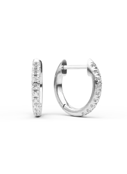 Cercei din aur alb de 18K cu diamante de 0.11ct